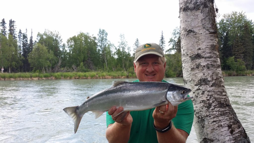 Jim Nelson on Kenai River, 1st Red June 7, 2016 Record Best Early Fish