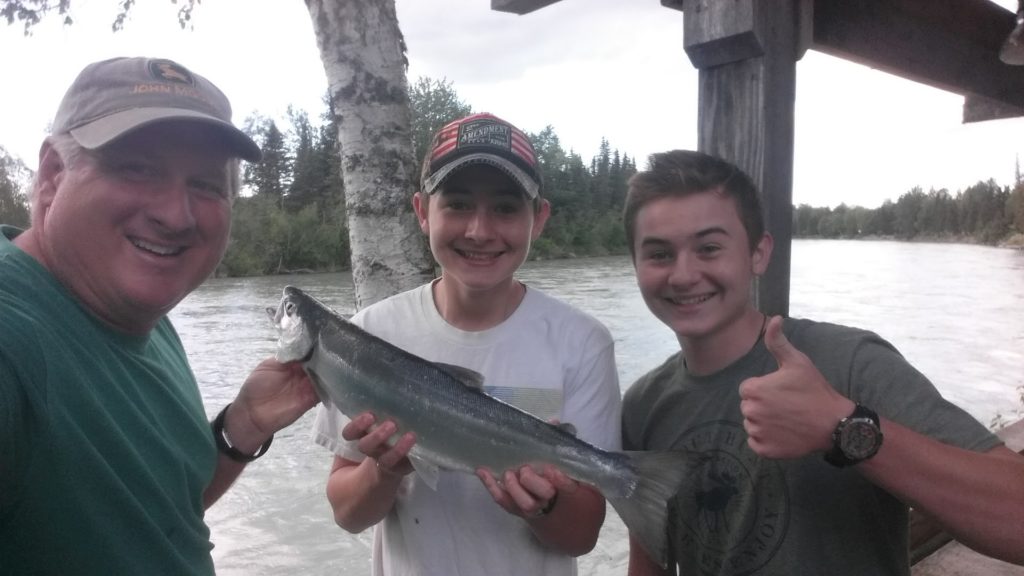 Father & Sons Nelson on the Kenai River, 1st Red June 7th, 2016