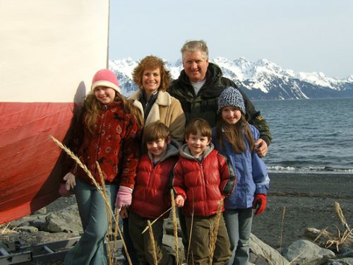 Nelson Family on the Beach in Seward