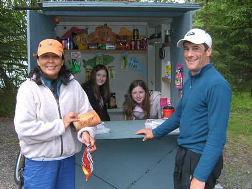 Jillian & Allison helping customers at the Snack & Tack