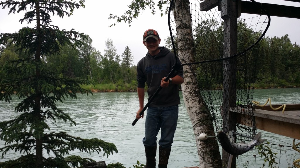 Cooper Nets Papi's Saturday Salmon