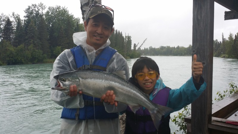 Shingo & Shuma Kato with 1st Alaskan Red Salmon