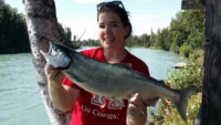 Rachel Pruitt 1st salmon of her life!