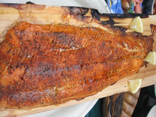 Cedar Plank Roasted Cajun Red Salmon