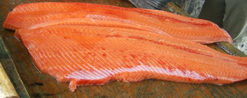 Fresh Kenai River King Salmon Fillets